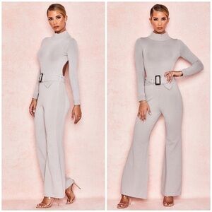 HOUSE OF CB Naomie Grey Fine Knit Trousers